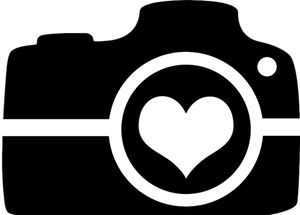Minimalist Heart Outlineon Black Background