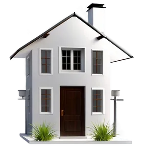 Minimalist Home Building PNG 05242024