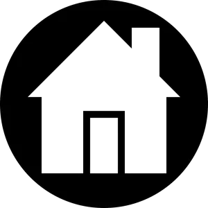 Minimalist Home Icon Blackand White PNG image