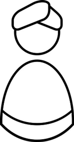 Minimalist Icon Person Wearing Cap