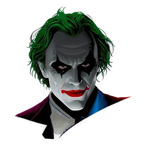 Minimalist Joker Portrait PNG 29