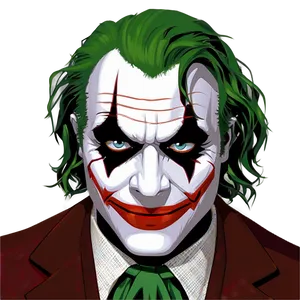 Minimalist Joker Portrait PNG Joq72