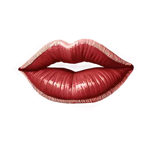 Minimalist Kissy Lips PNG 72