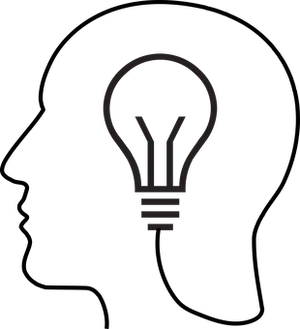 Minimalist Lightbulb Graphic PNG image