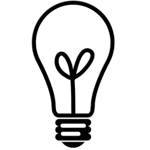 Minimalist Lightbulb Outline