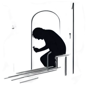 Minimalist Line Art Drawing PNG Mas
