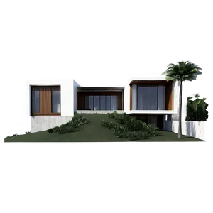 Minimalist Mansion Architecture PNG 68