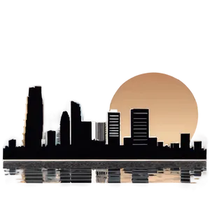 Minimalist Miami Skyline Drawing Png 06272024 PNG image