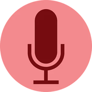 Minimalist Microphone Icon PNG image