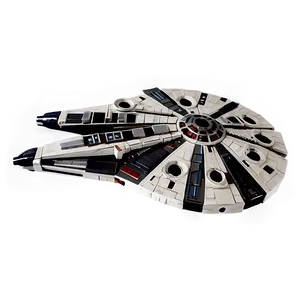 Minimalist Millennium Falcon PNG Mqf