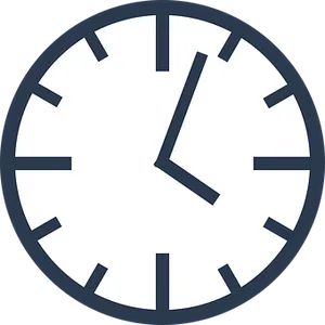 Minimalist Modern Clock Design PNG image