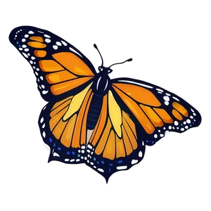 Minimalist Monarch Butterfly PNG Lrb PNG