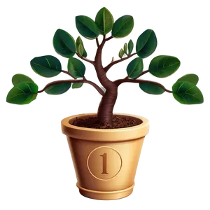 Minimalist Money Tree PNG 06272024