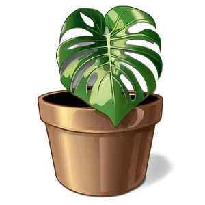 Minimalist Monstera Icon Png 73 PNG image