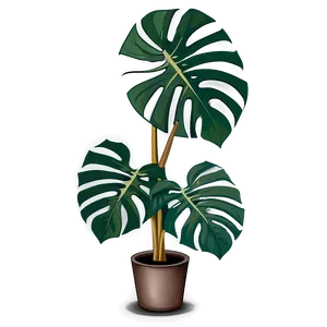 Minimalist Monstera Icon PNG Hep89 PNG