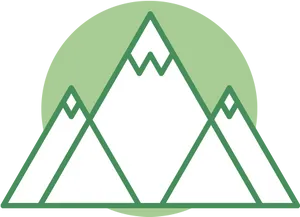 Minimalist Mountain Range Graphic PNG image