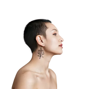 Minimalist Neck Tattoo Collection PNG Cys1 PNG