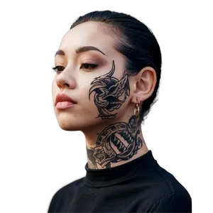 Minimalist Neck Tattoo Collection PNG Dvg