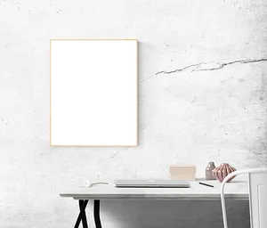 Minimalist Office Spacewith Blank Frame