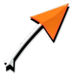 Minimalist Orange Arrow PNG 06262024