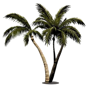 Minimalist Palm Silhouette PNG Cxx PNG