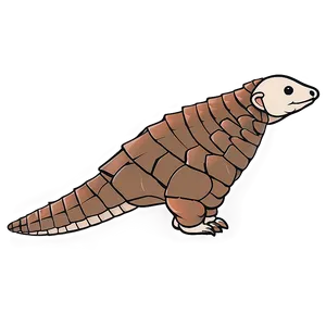 Minimalist Pangolin Sketch PNG 82 PNG