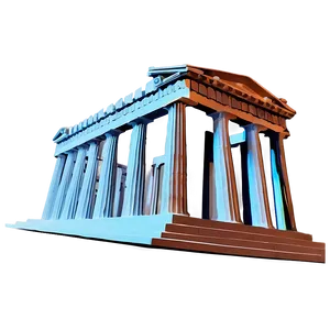 Minimalist Parthenon Design PNG 30
