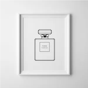 Minimalist Perfume Bottle Artwork PNG image