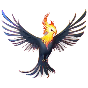 Minimalist Phoenix Sketch Png 32 PNG image