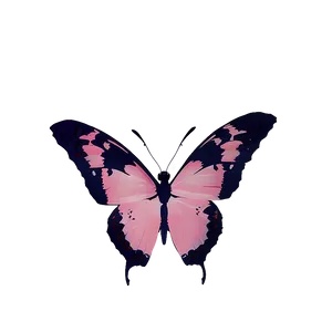 Minimalist Pink Butterfly PNG Ucf61