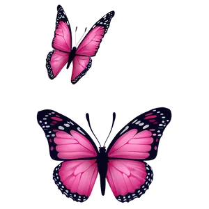 Minimalist Pink Butterfly PNG Ykh11