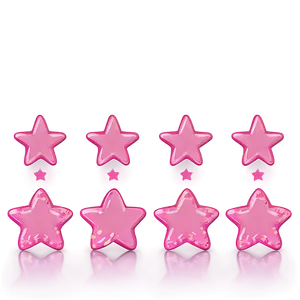 Minimalist Pink Stars Png 06122024 PNG image