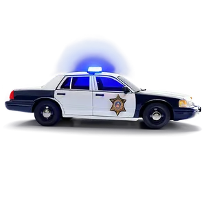 Minimalist Police Car PNG 05252024 PNG
