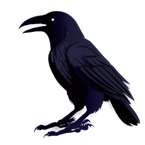 Minimalist Raven PNG Ldf