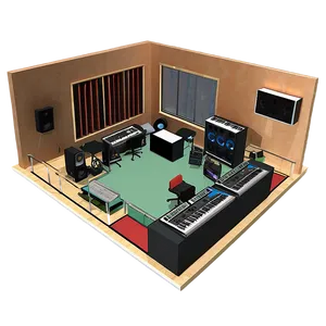 Minimalist Recording Studio Layout Png Cmf6 PNG image