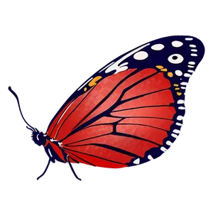 Minimalist Red Butterfly Png 06122024 PNG image