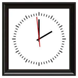Minimalist Red Hand Clock PNG image