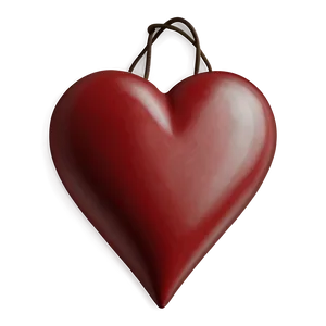 Minimalist Red Heart Emoji PNG 06262024