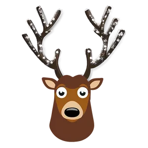 Minimalist Reindeer Face Png 21 PNG image