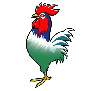Minimalist Rooster Outline PNG 05242024