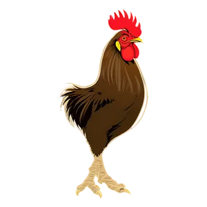 Minimalist Rooster Outline PNG 05242024