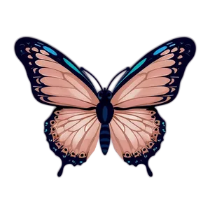 Minimalist Rose Gold Butterfly Png 06282024 PNG image