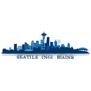 Minimalist Seattle Skyline Design PNG Pef PNG