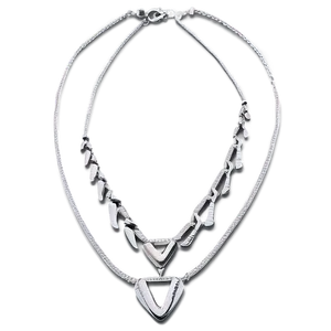 Minimalist Silver Necklace Png 06282024 PNG image