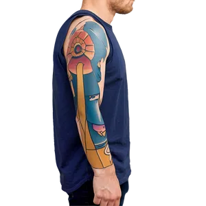 Minimalist Sleeve Tattoo PNG 06262024