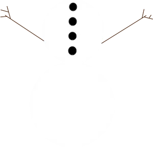 Minimalist Snowman Illustration PNG image