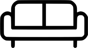Minimalist Sofa Outline PNG image