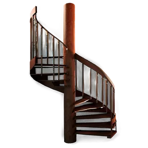 Minimalist Spiral Staircase Png 06242024 PNG image