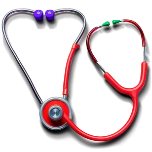Minimalist Stethoscope Heart PNG 06282024