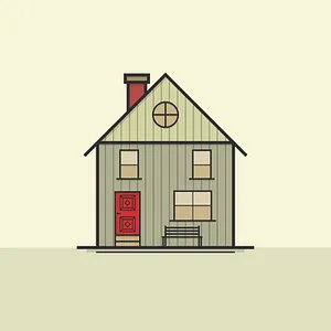 Minimalist Style House Illustration